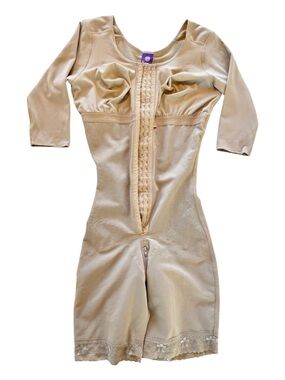 NWOT Snatched Body Faja Shapewear Bodysuit-  Large Nude Lipo Post Op Compression